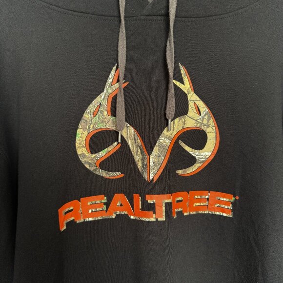 RealTree Black Camo Orange Logo Sweater - Picture 3 of 8